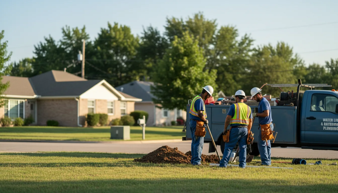 Residential water line and bathroom plumbing service in Lakewood, NY